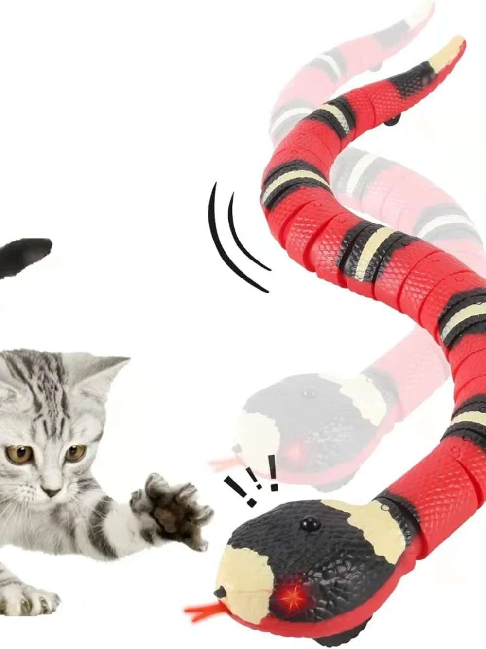 USB Rechargeable,Automatically Sense Obstacles and Escape,Electric Tricky Snake - Picture 1 of 10